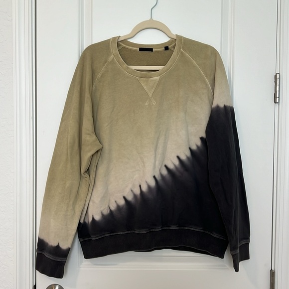 ATM Anthony Thomas Melillo Color Blocked Diagonal Tie Dyed Sweatshirt - Picture 2 of 10